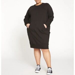 Universal Standard Bree Sweatshirt Dress Black sz S